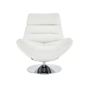 Salvador Leather Swivel Chair 20036 atlantic pure white