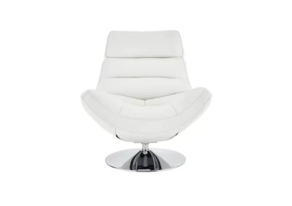 Salvador Leather Swivel Chair 20036 atlantic pure white