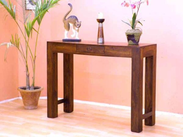 Solid Wood Cube Console Table