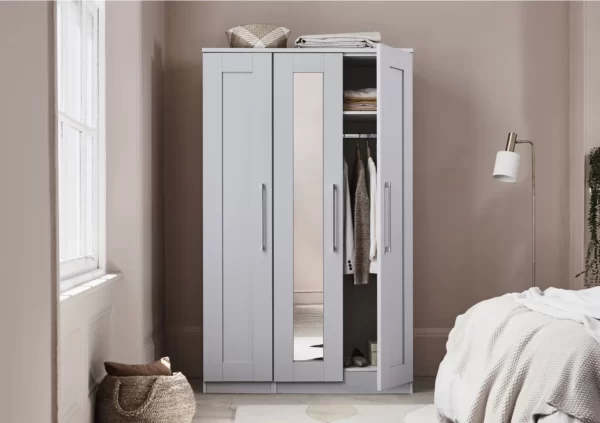 Fenchurch 3 door wardrobe with mirror