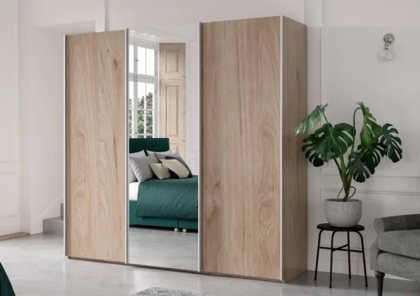 Wiemann oxford 3 door sliding wardrobe with mirror