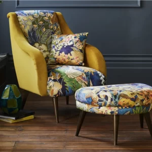 the botanical collection botanical fabric patterned accent chair