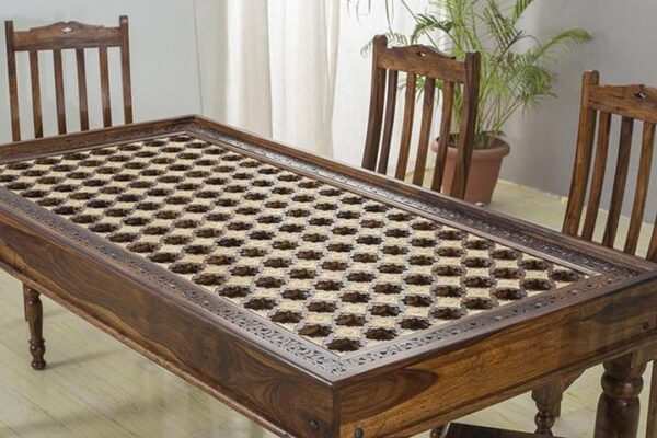 Solid Wood Brass Dining Table A